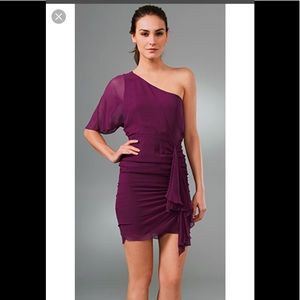 Alice + Olivia Maricia One Shoulder Dress Silk